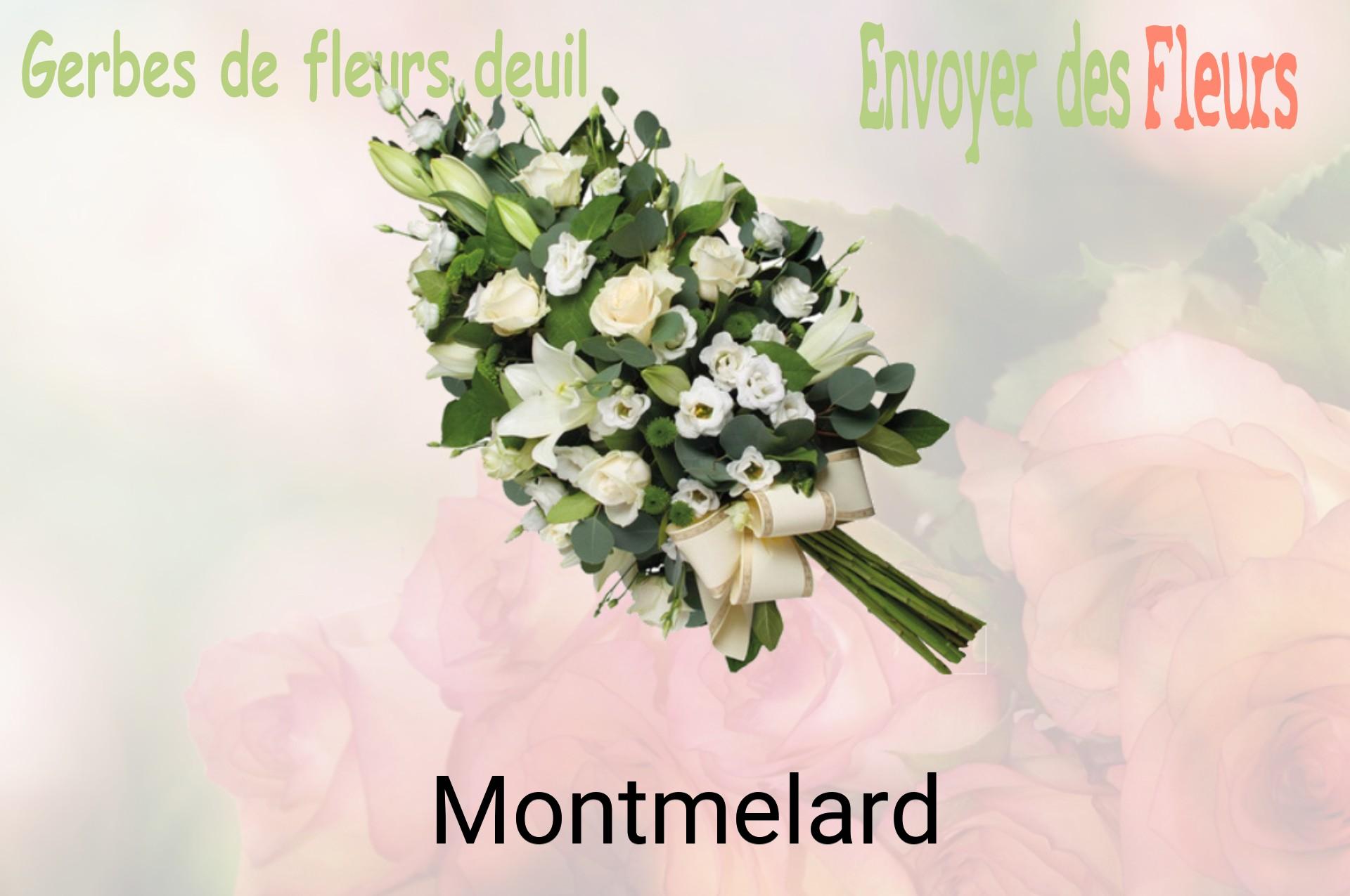 Gerbe de fleurs de deuil livrée à Montmelard